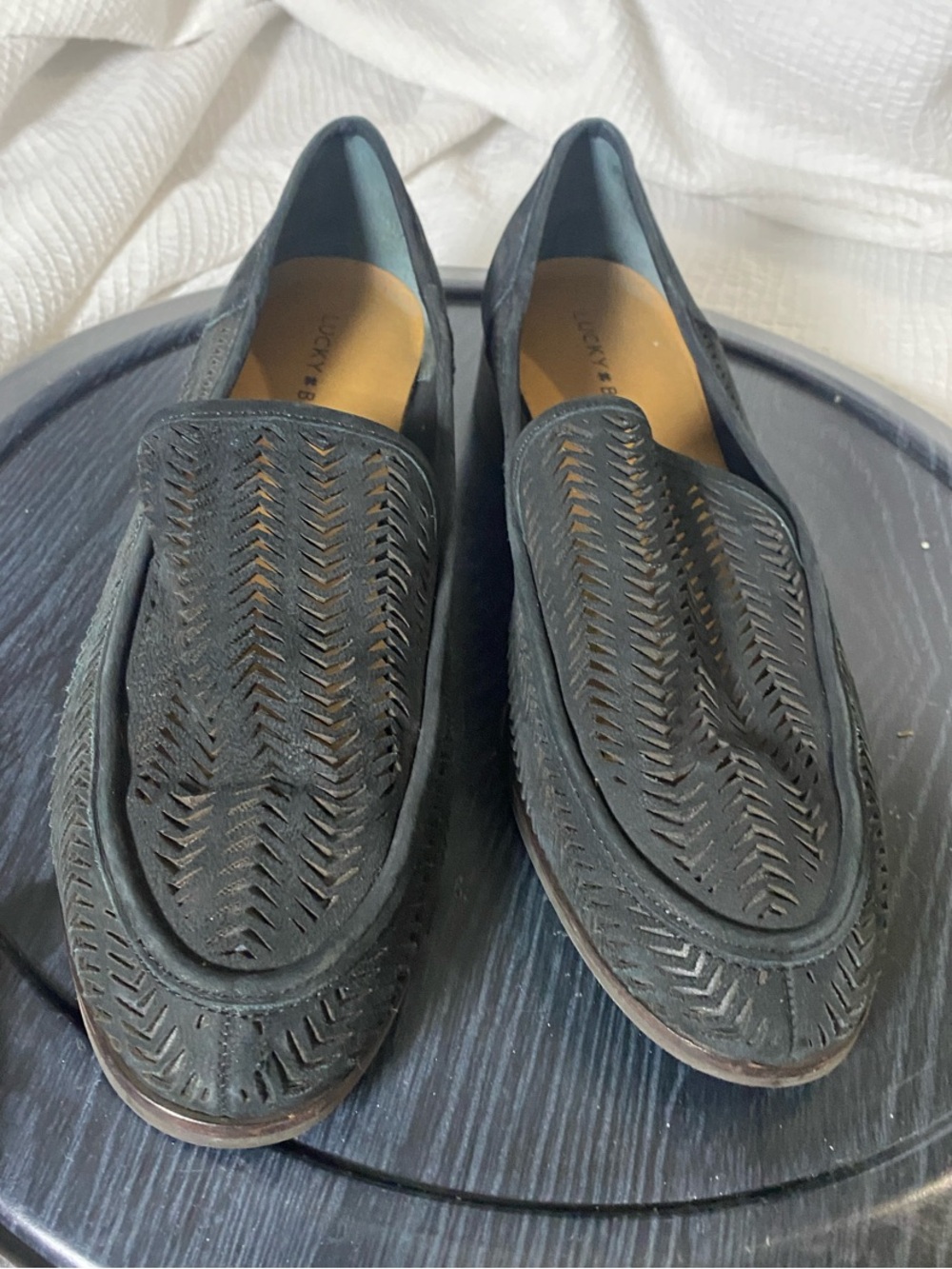 Lucky Brand black Loafer with cut out details